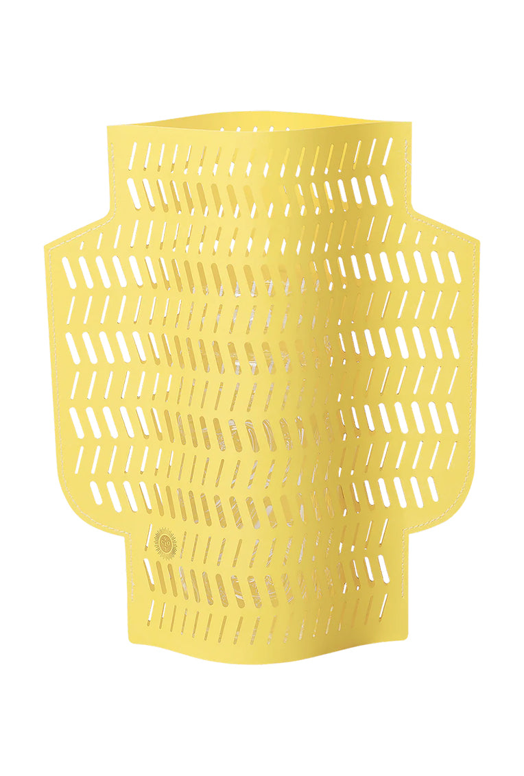 Yellow paper vase Octaevo, "Dendra"