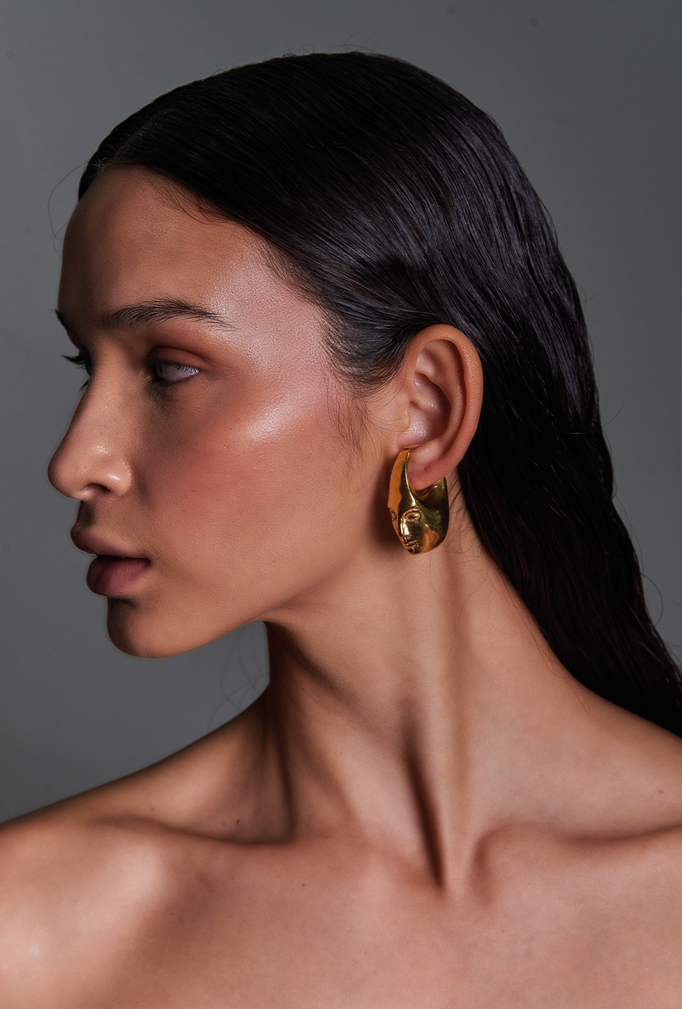 ear cuff, hecho a mano, aleación de latón, cara, chunky, marca mexicana, arete sin perforación, summer sale, hot sale, regalo de cumpleaños para mujer, regalo de aniversario para mujer, descuentos, 25% de descuento, meses sin intereses.